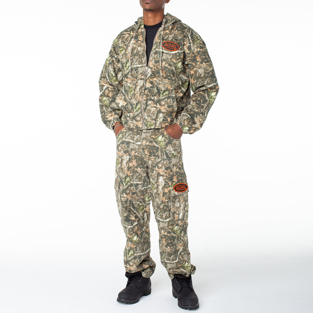 Von Dutch Men's Camo Zip Invaders Hoodie