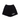 Black Distressed Logo Shorts