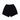 Black Distressed Logo Shorts