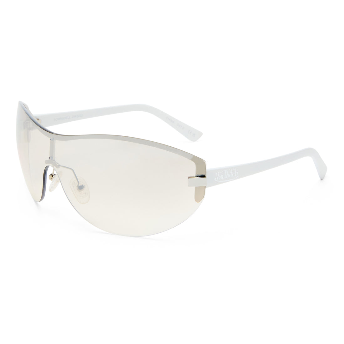 VON DUTCH x AIRE BOMBSHELL SUNGLASSES - SILVER WHITE — image 2