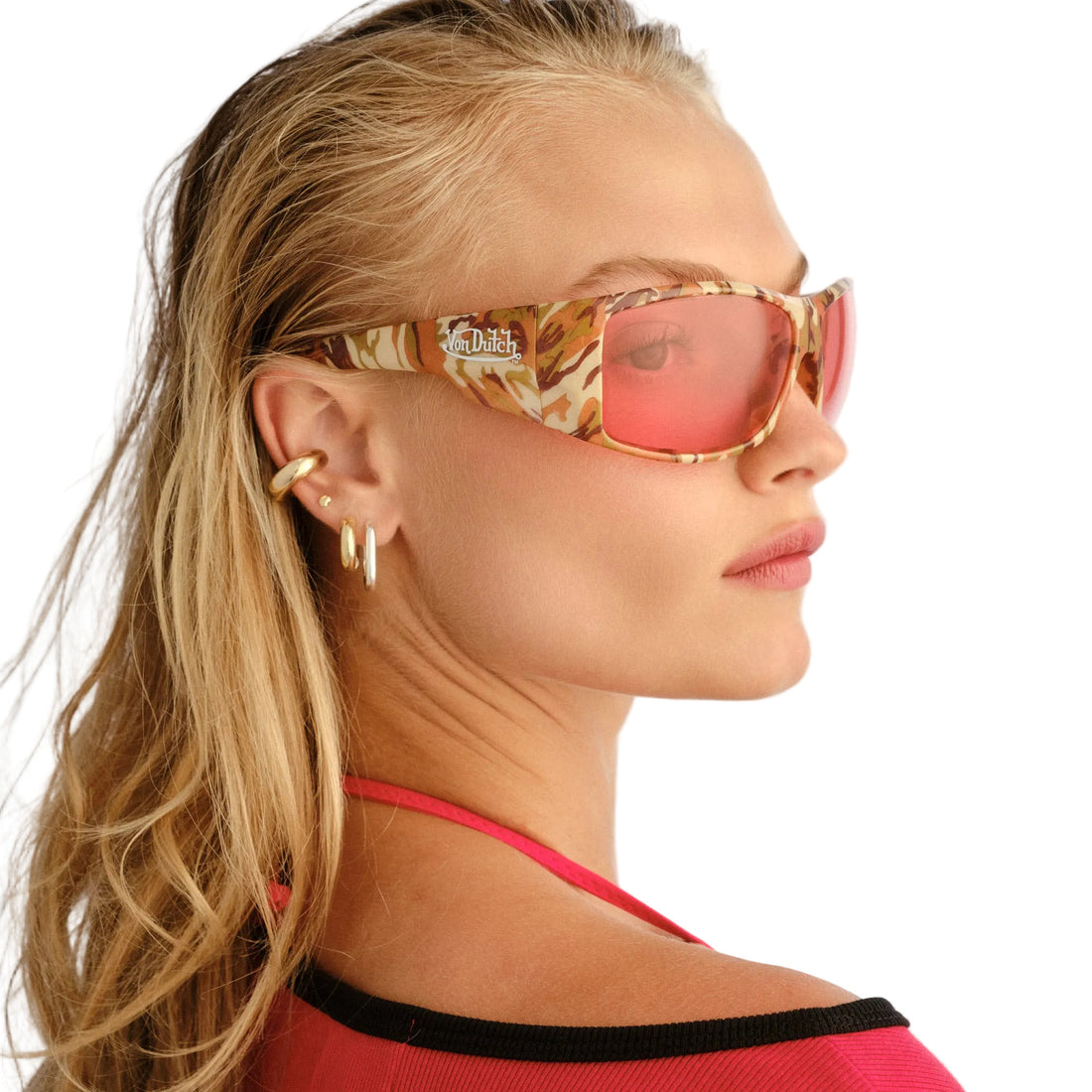 VON DUTCH x AIRE RUMOUR SUNGLASSES - GOLD
