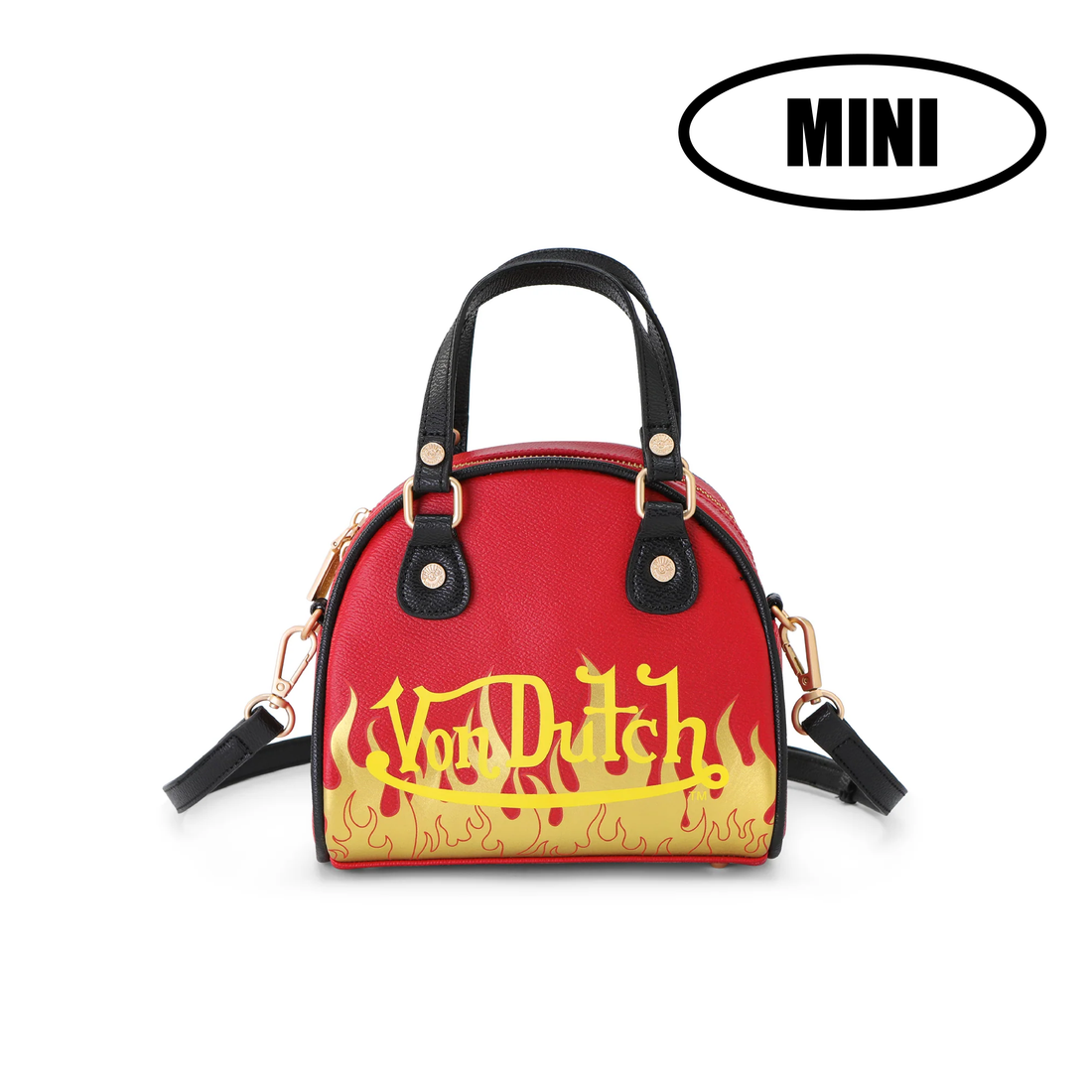 Mini Bowling Bag - Red Flames