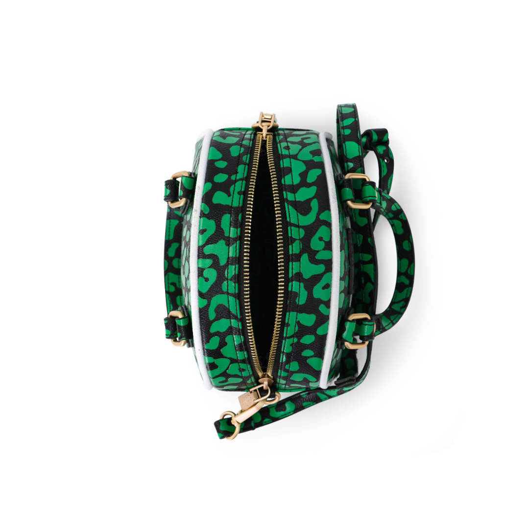 Cheetah Lime Green Bowling Bag