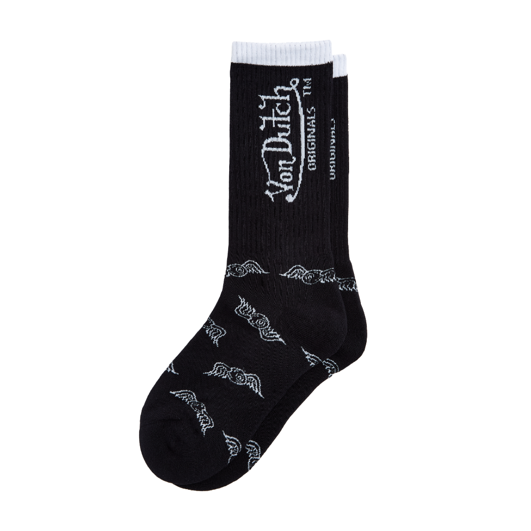 Von Dutch Black & White Crew Socks