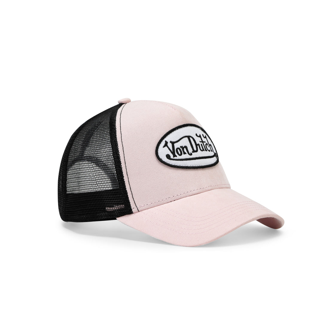 Suede Trucker Hat - Light Pink