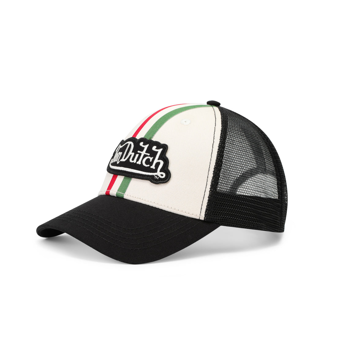 Euro Stripe Trucker Hat - Cream