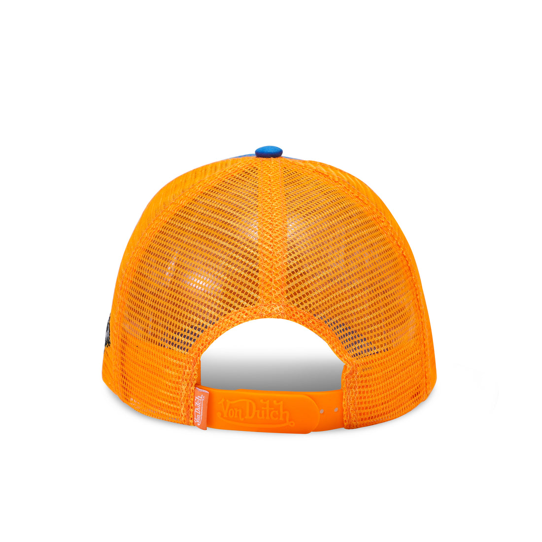 Suede Trucker Hat - Blue and Orange
