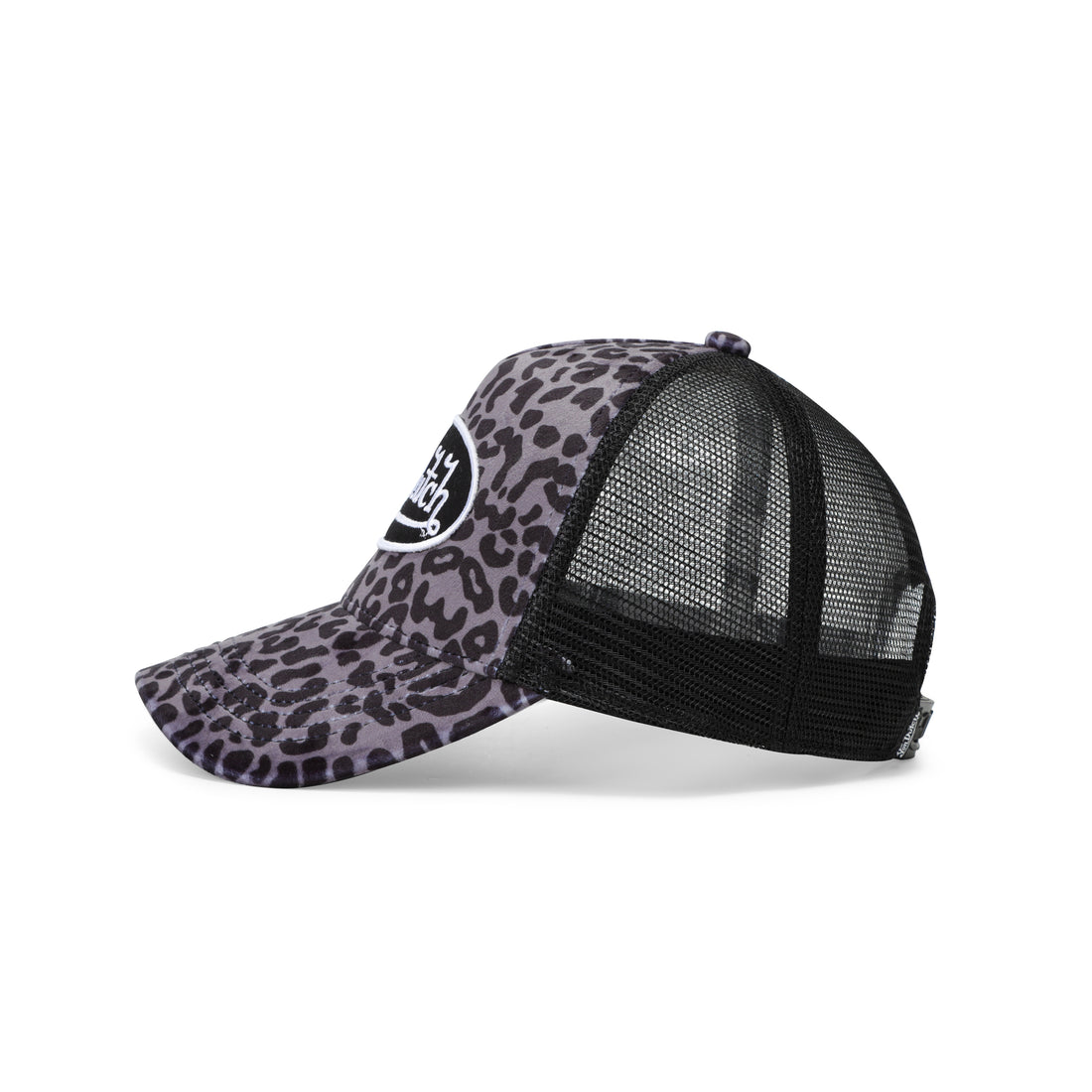 Grey Cheetah Velvet Trucker Hat — image 3