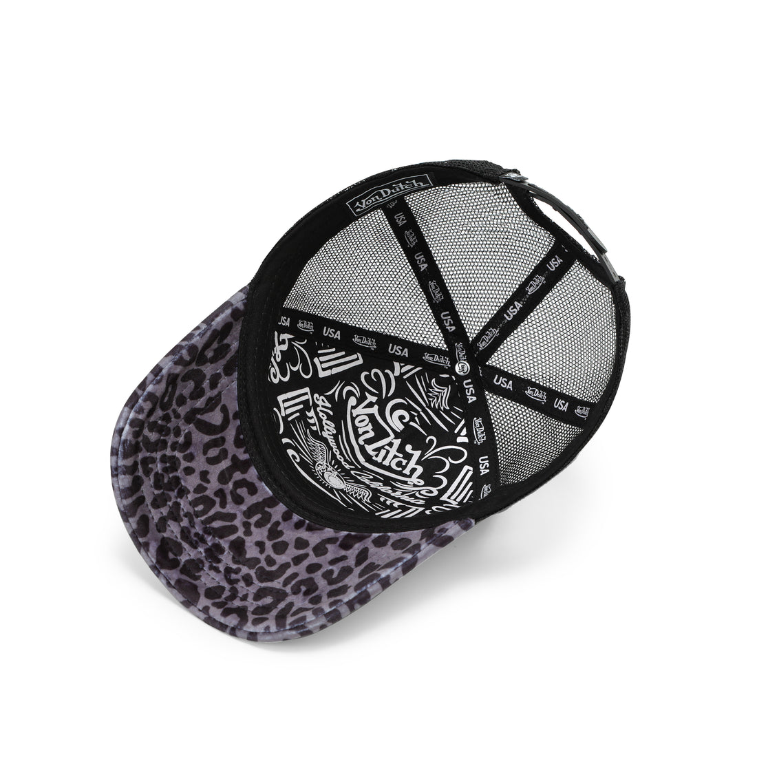 Grey Cheetah Velvet Trucker Hat — image 8