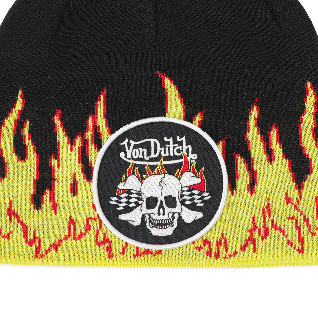Road Reaper Flame Beanie - Black