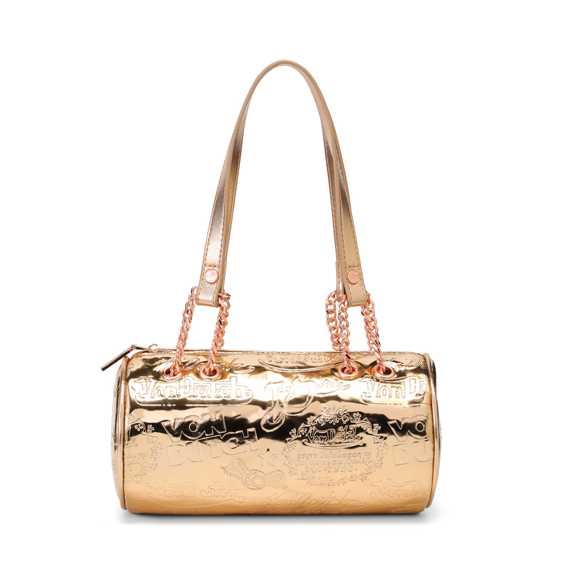 Barrel Bag - All Over Print Rose Gold Metallic — image 1