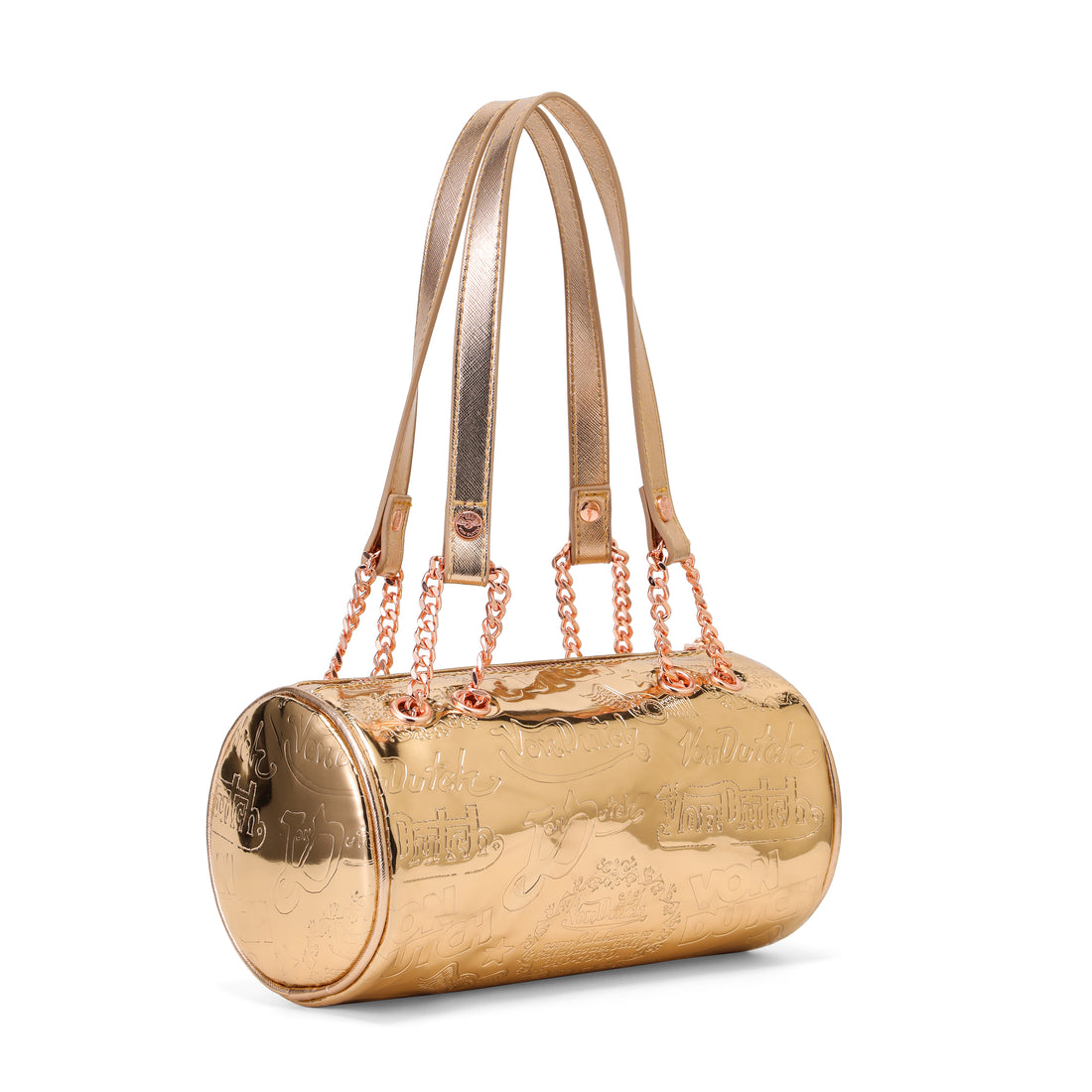 Barrel Bag - All Over Print Rose Gold Metallic — image 5
