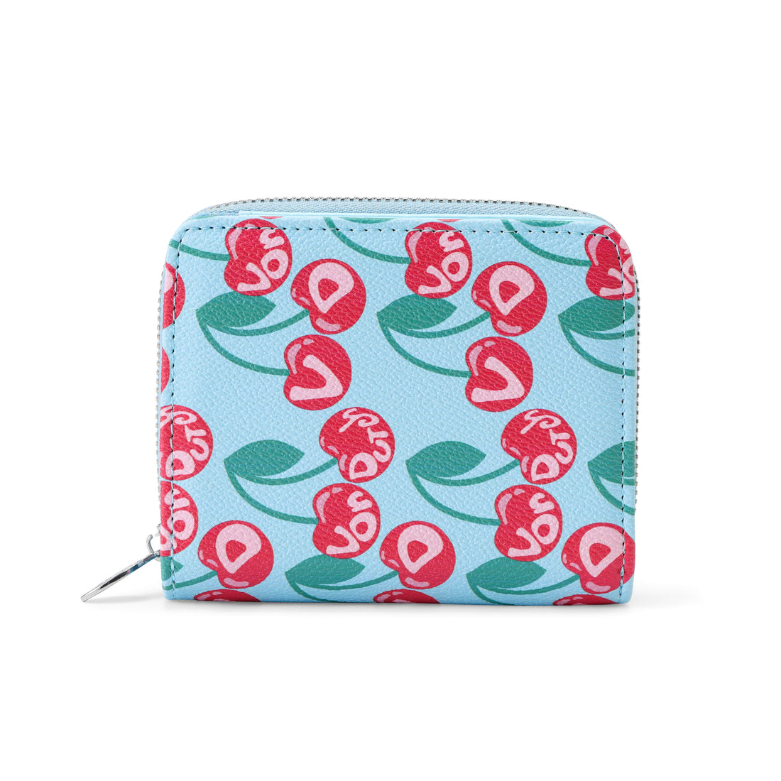 Cherry Zip-Up Wallet - Blue — image 4