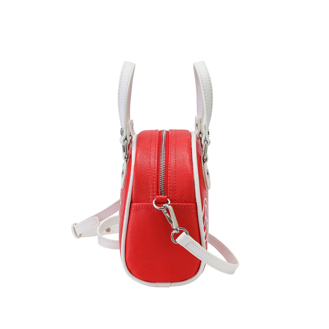 Red & White Two-Tone Bowling Bag