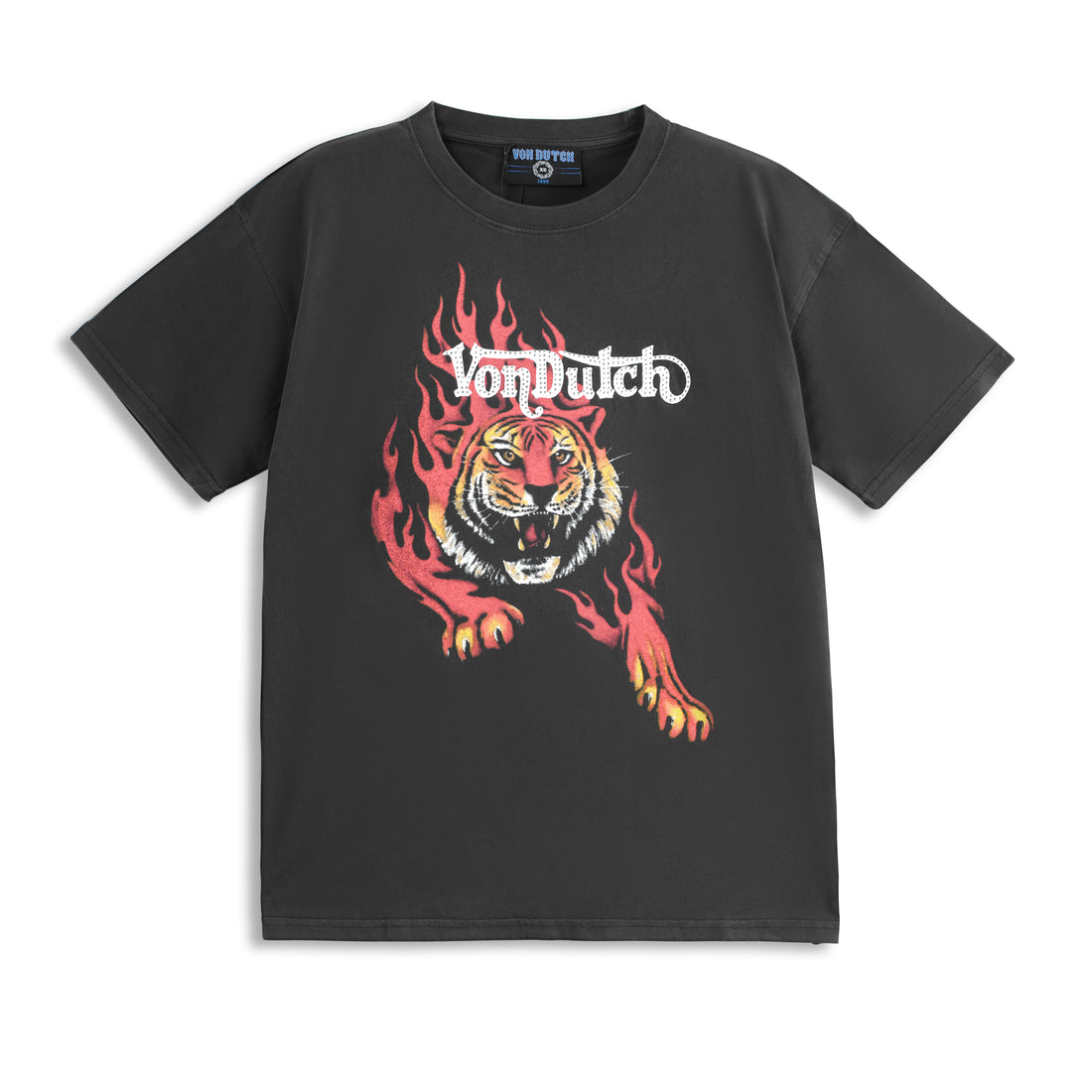 Rhinestone Tiger Tee - Black