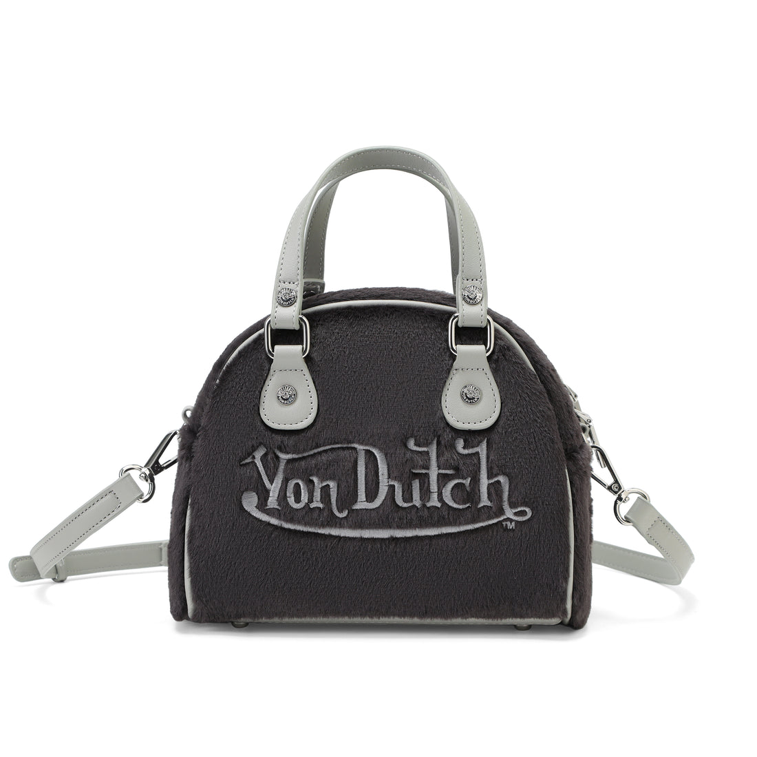 Black Furry Bowling Bag — image 1