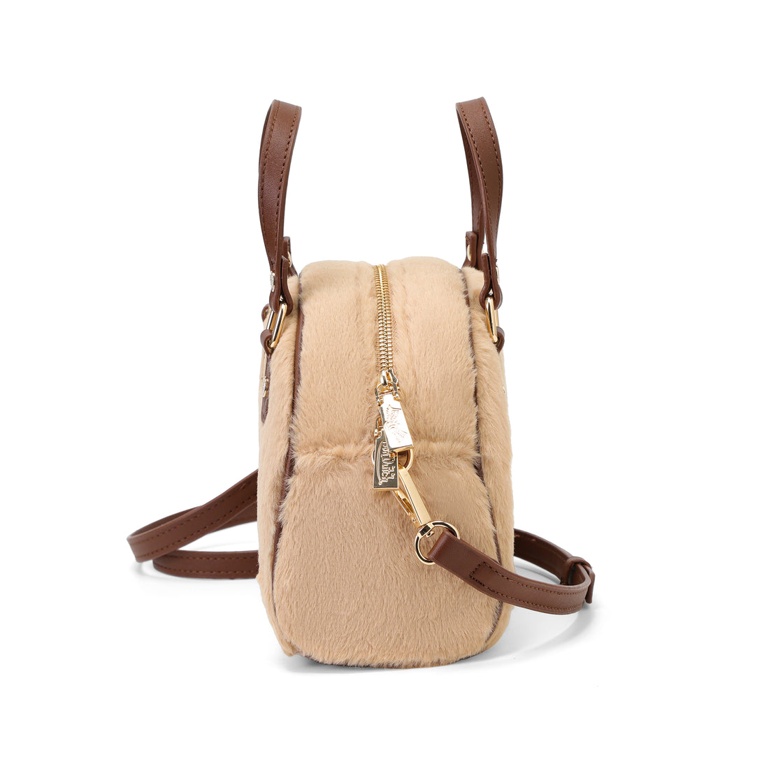 Tan Furry Bowling Bag — image 7