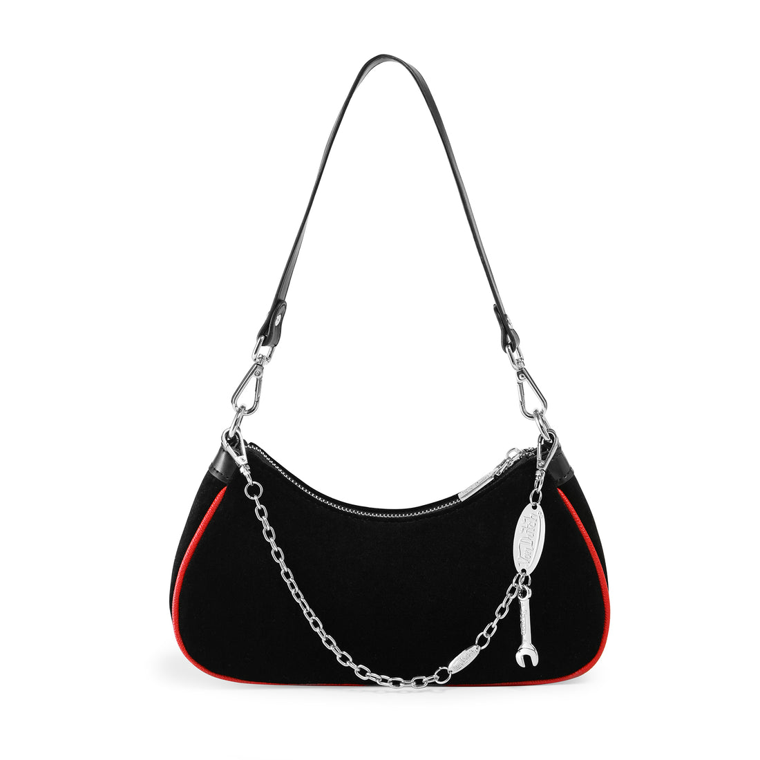 Black & Red Rhinestone Shoulder Bag — image 3