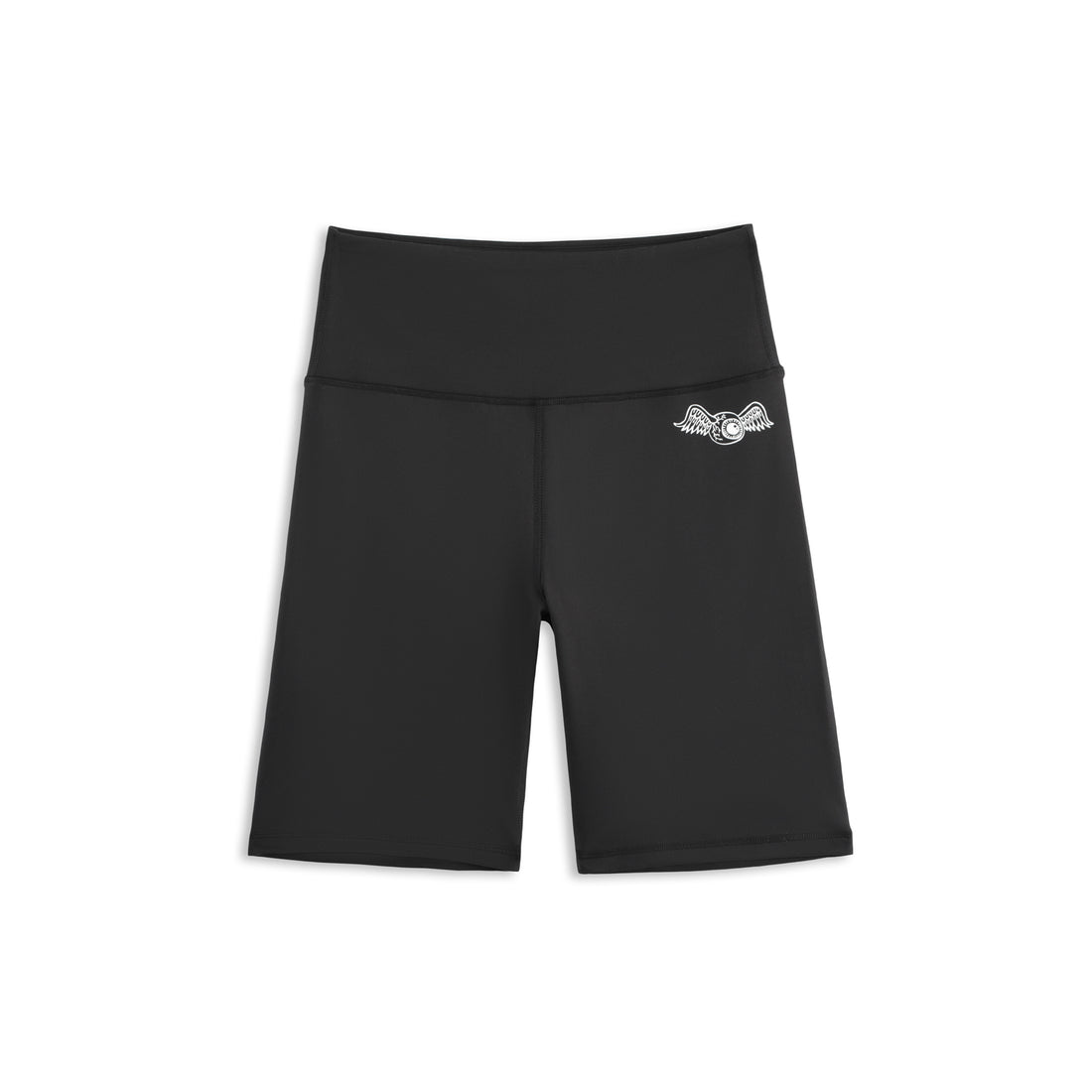 Women's Biker Short - Black w/ White Script — image 1