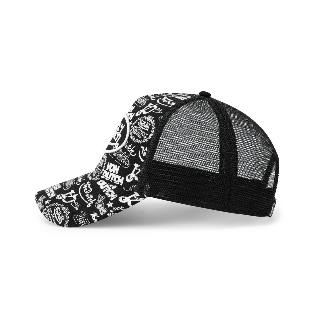 Logo Stamp Trucker Hat - Black and White — image 4
