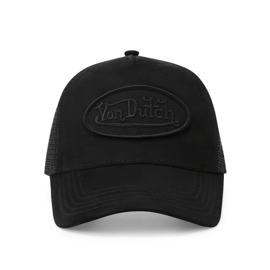 Suede Trucker Hat - Triple Black
