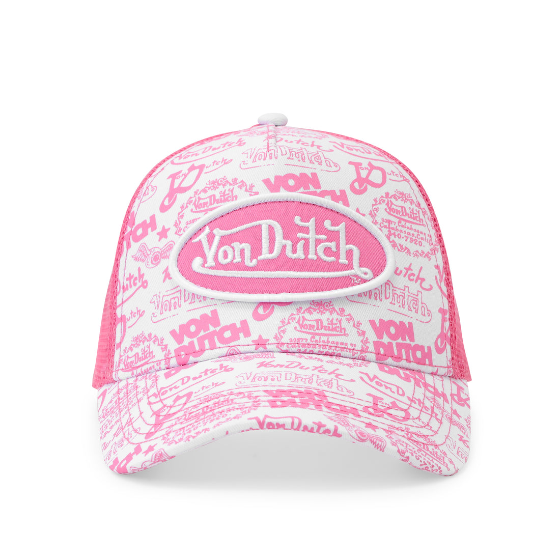 Logo Stamp Trucker Hat - Pink