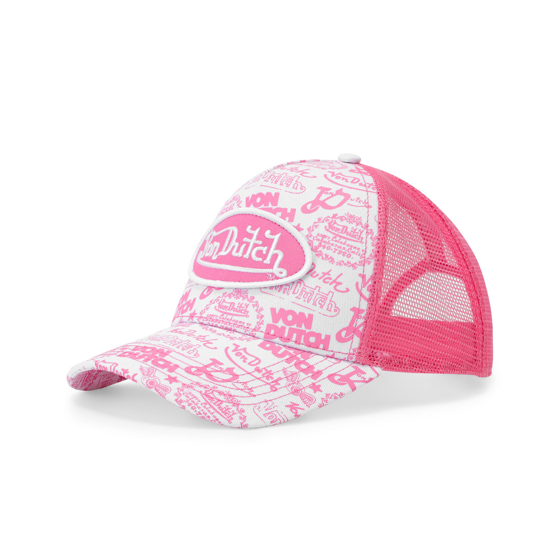 Logo Stamp Trucker Hat - Pink