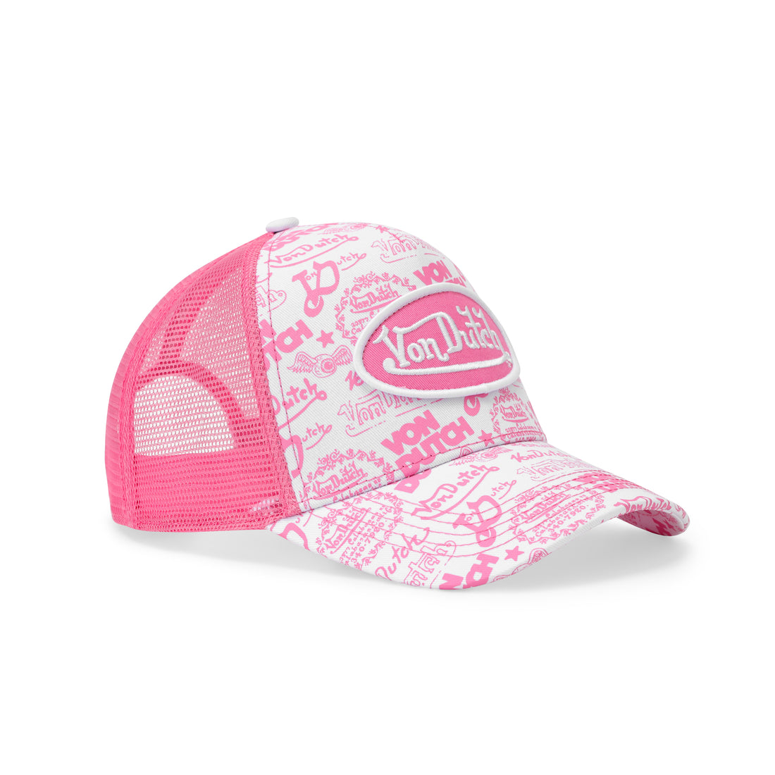 Logo Stamp Trucker Hat - Pink