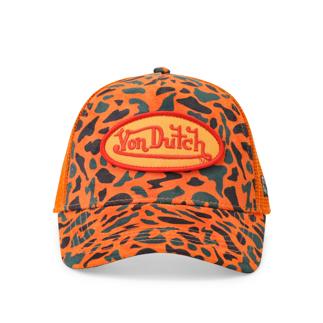 Suede Trucker Hat - 242 Orange Camo — image 1