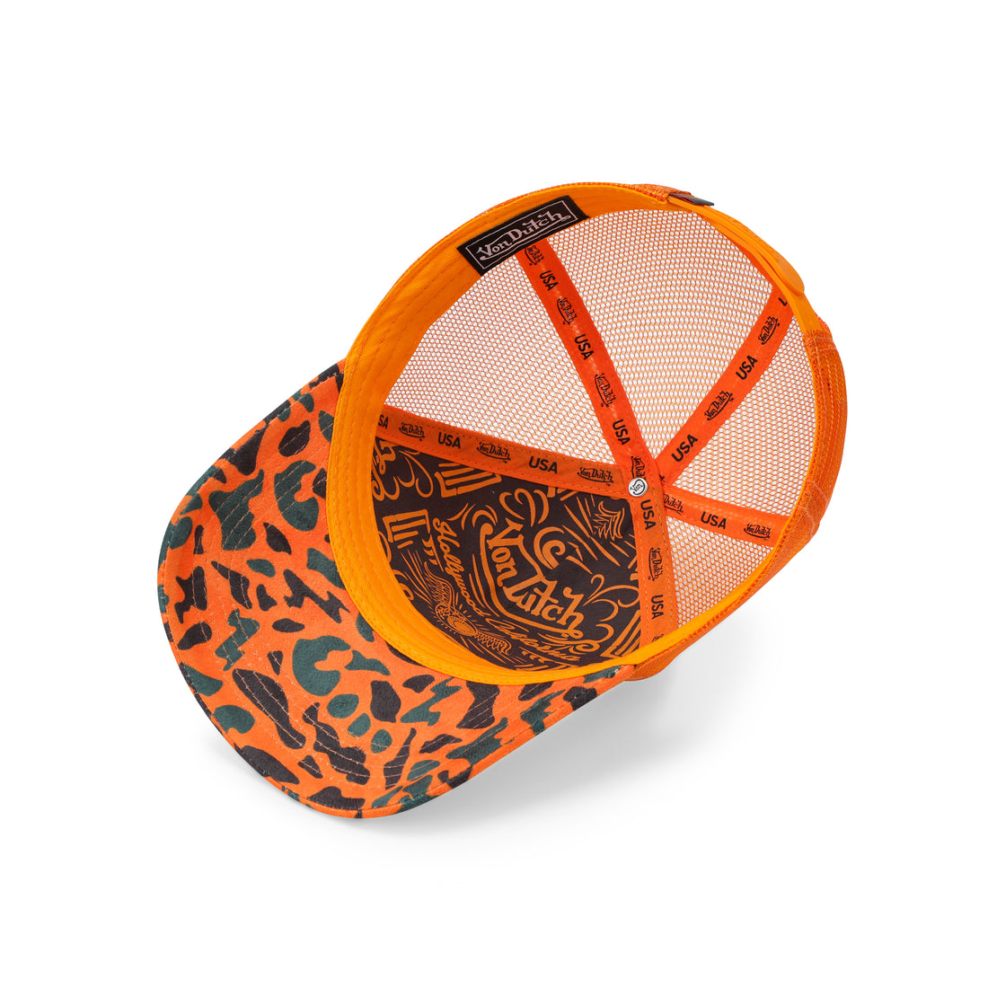 Suede Trucker Hat - 242 Orange Camo — image 8