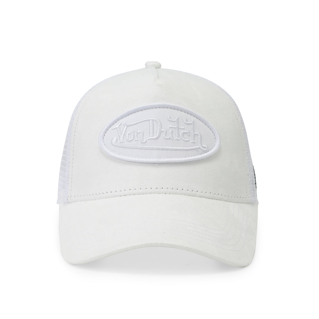 Suede Trucker Hat - Triple White — image 1