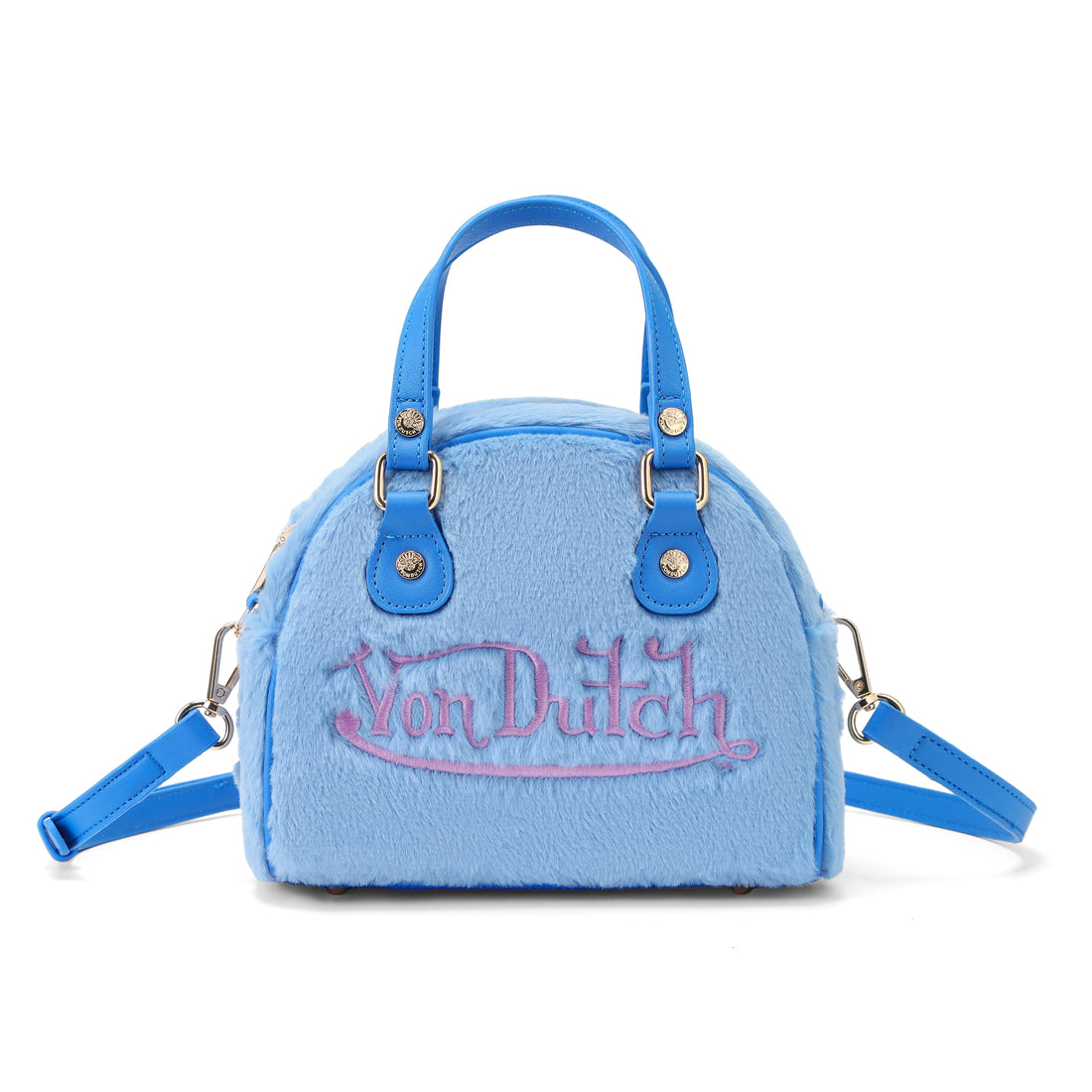 Blue and Pink Furry Bowling Bag — image 1