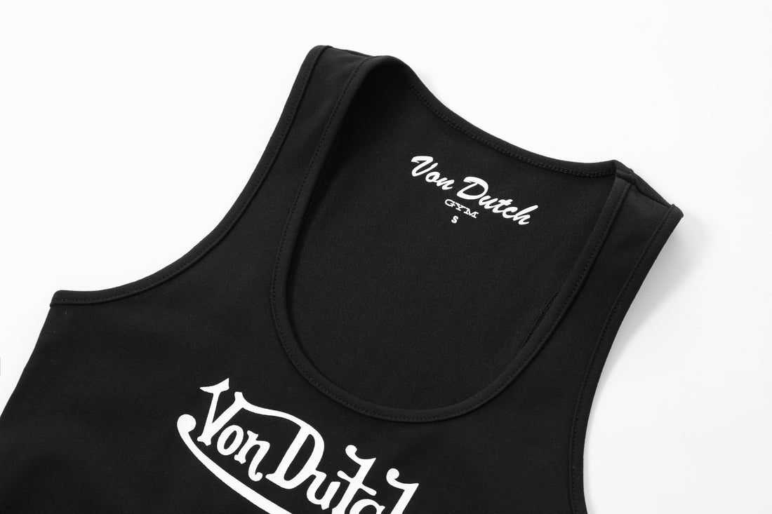 Women's Active Tank Tops - Black w/ White Script — image 6