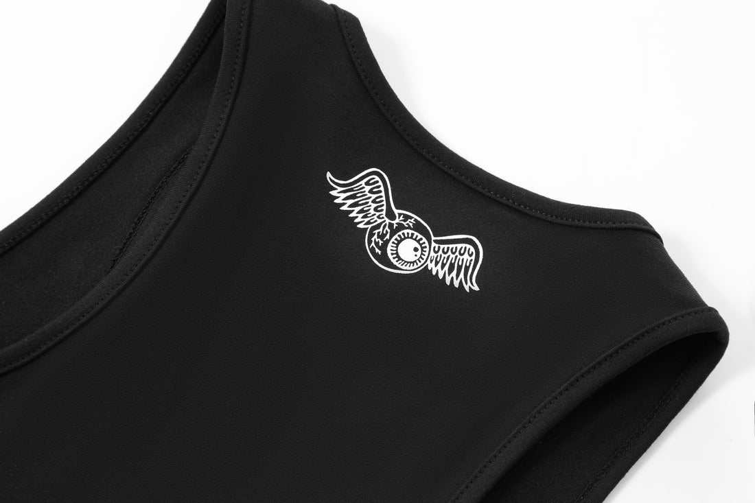 Women's Active Tank Tops - Black w/ White Script — image 9