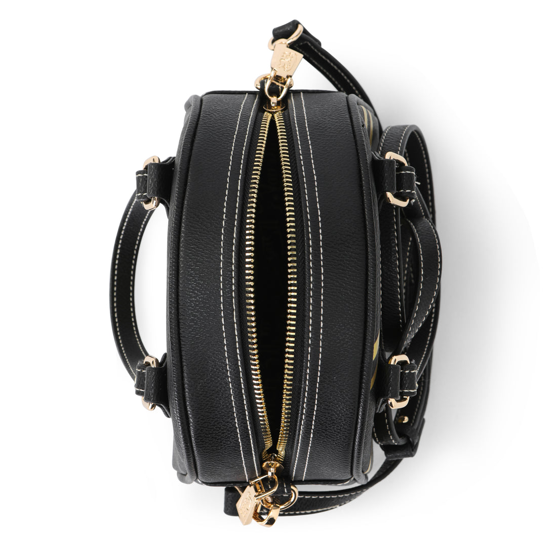 Racing Stripe Black & Gold Bowling Bag