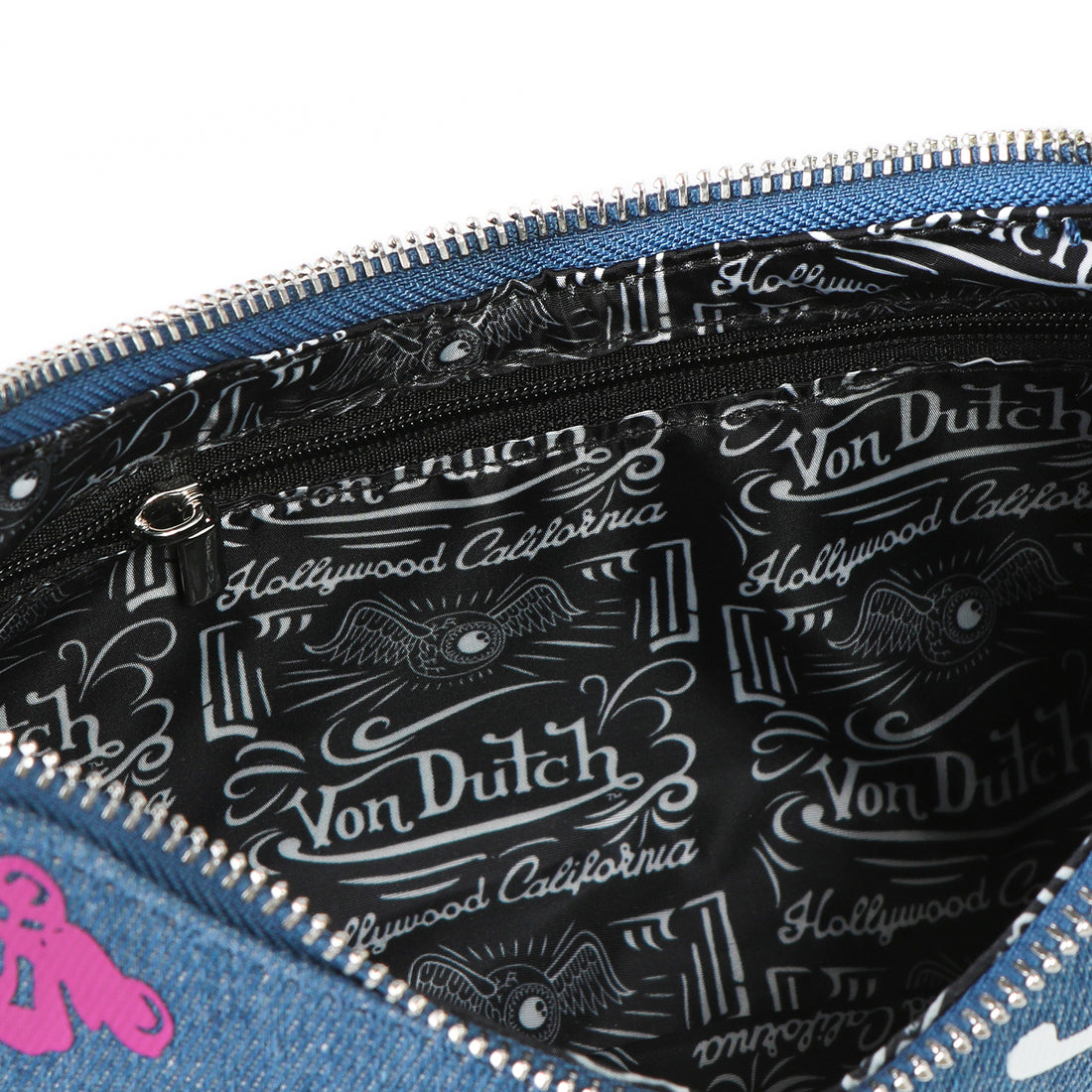 Green & Yellow Multi-Logo Denim Shoulder Bag — image 5