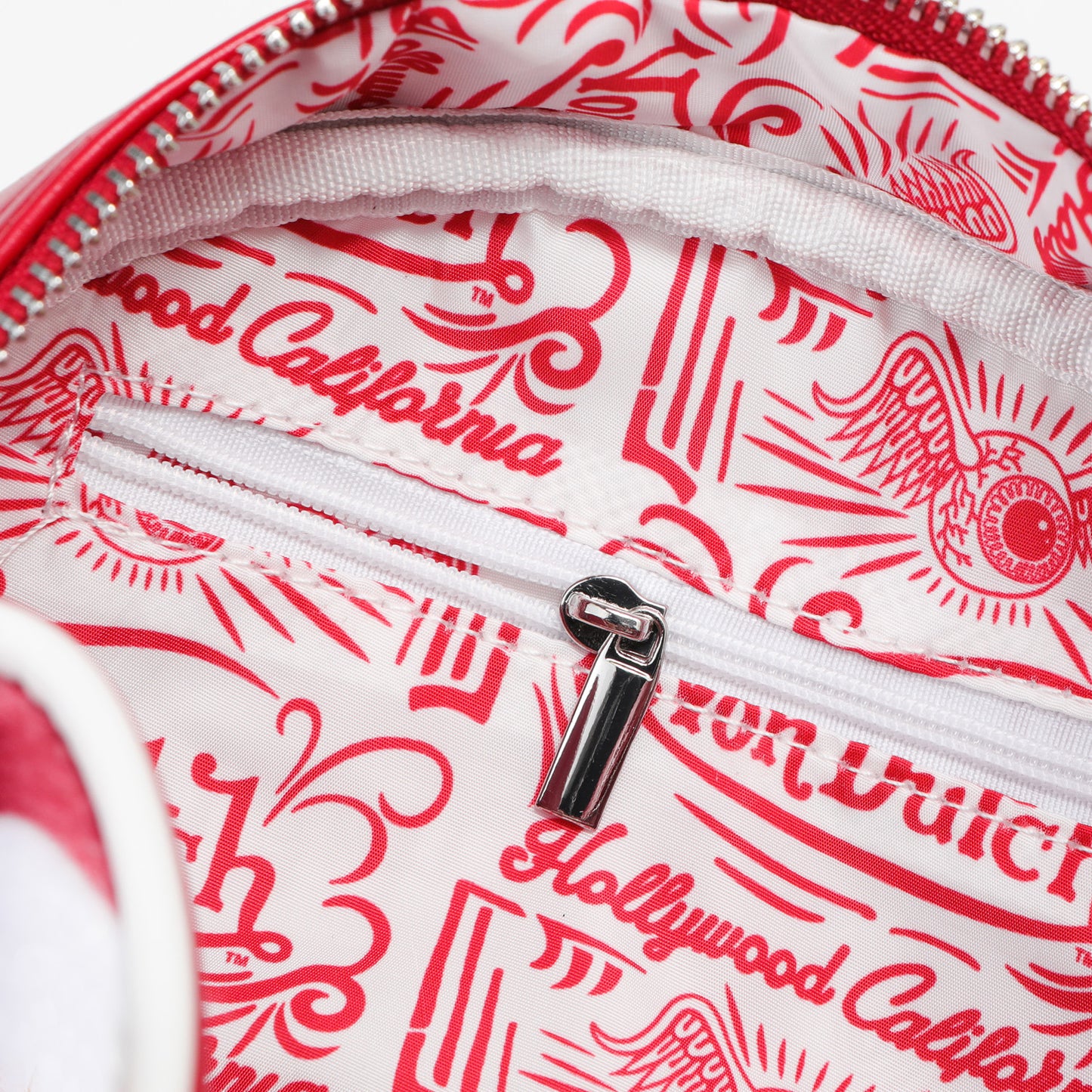 Red & White Cow Print Vegan Pony Hair Bowling Bag