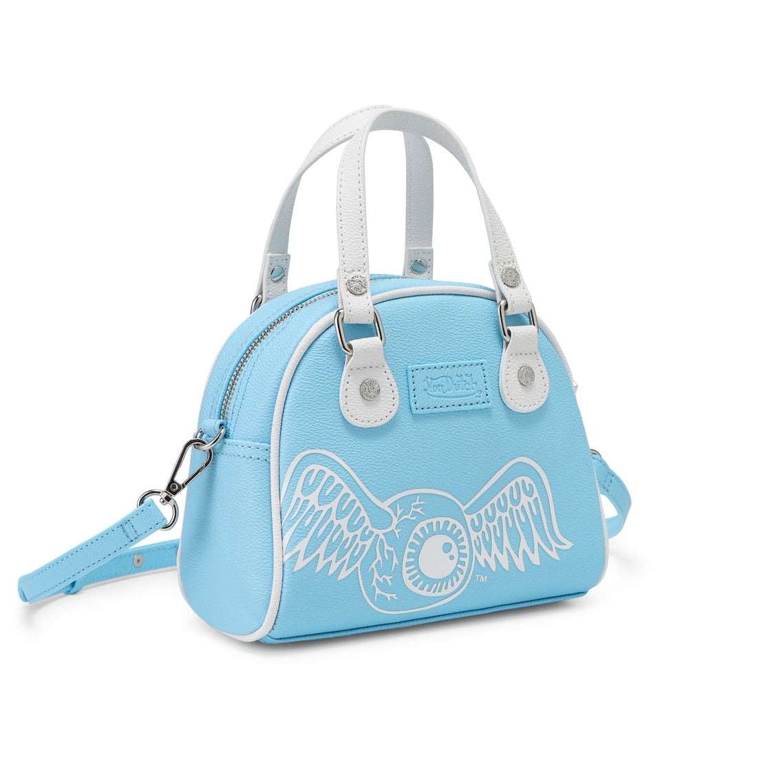 Light Blue & White Two-Tone Bowling Bag