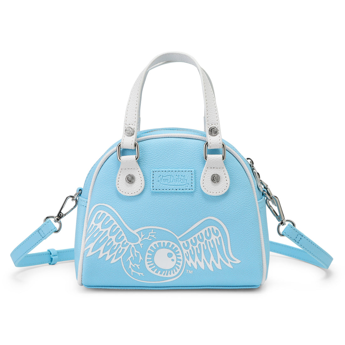 Light Blue & White Two-Tone Bowling Bag