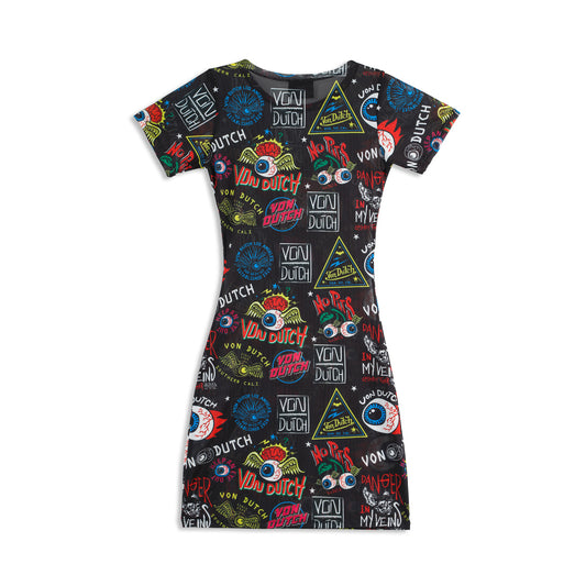 MESH COVER UP DRESS - BLACK JAX