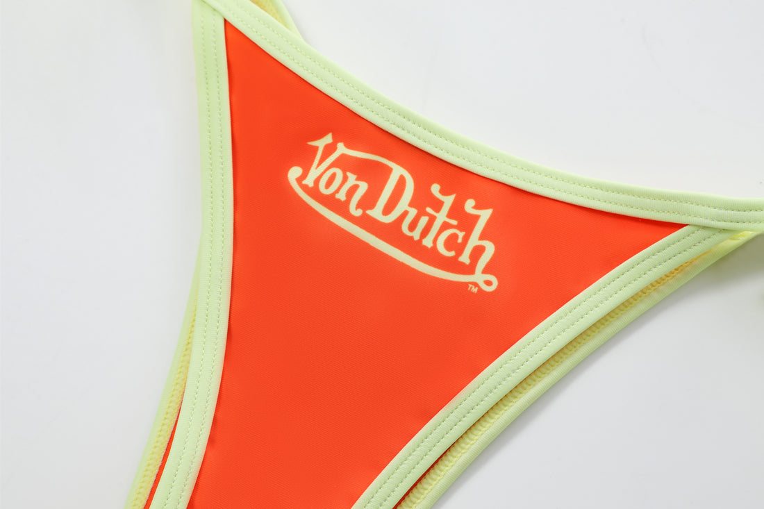 TWO TONE BIKINI BOTTOM - ORANGE