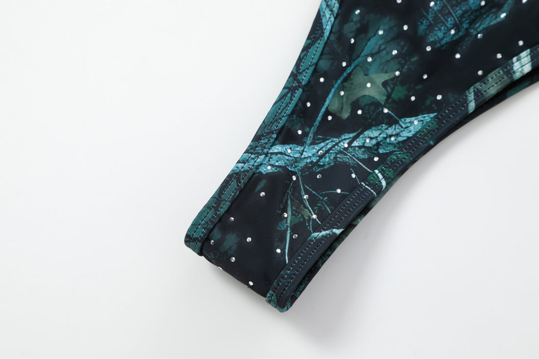 TWO TONE BIKINI BOTTOM - TREE CAMO
