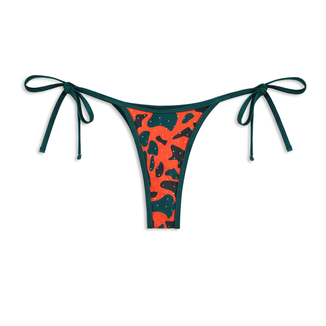 TWO TONE BIKINI BOTTOM - ORANGE CAMO