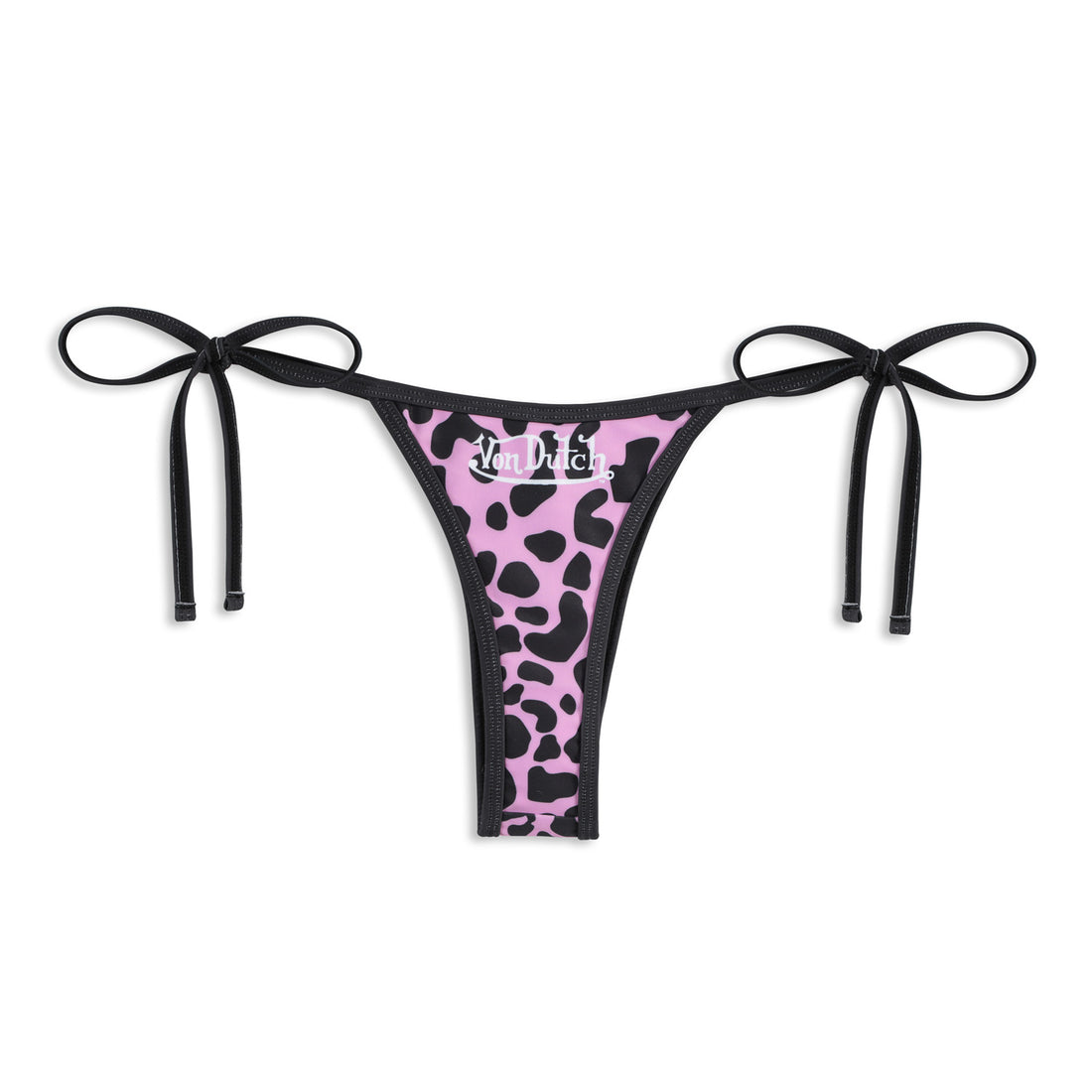 TWO TONE BIKINI BOTTOM - PINK CHEETAH
