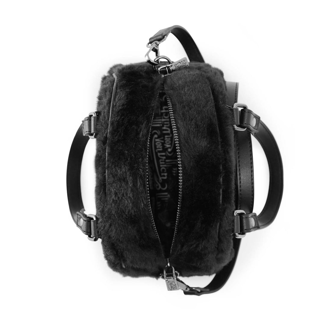 All Black Furry Bowling Bag