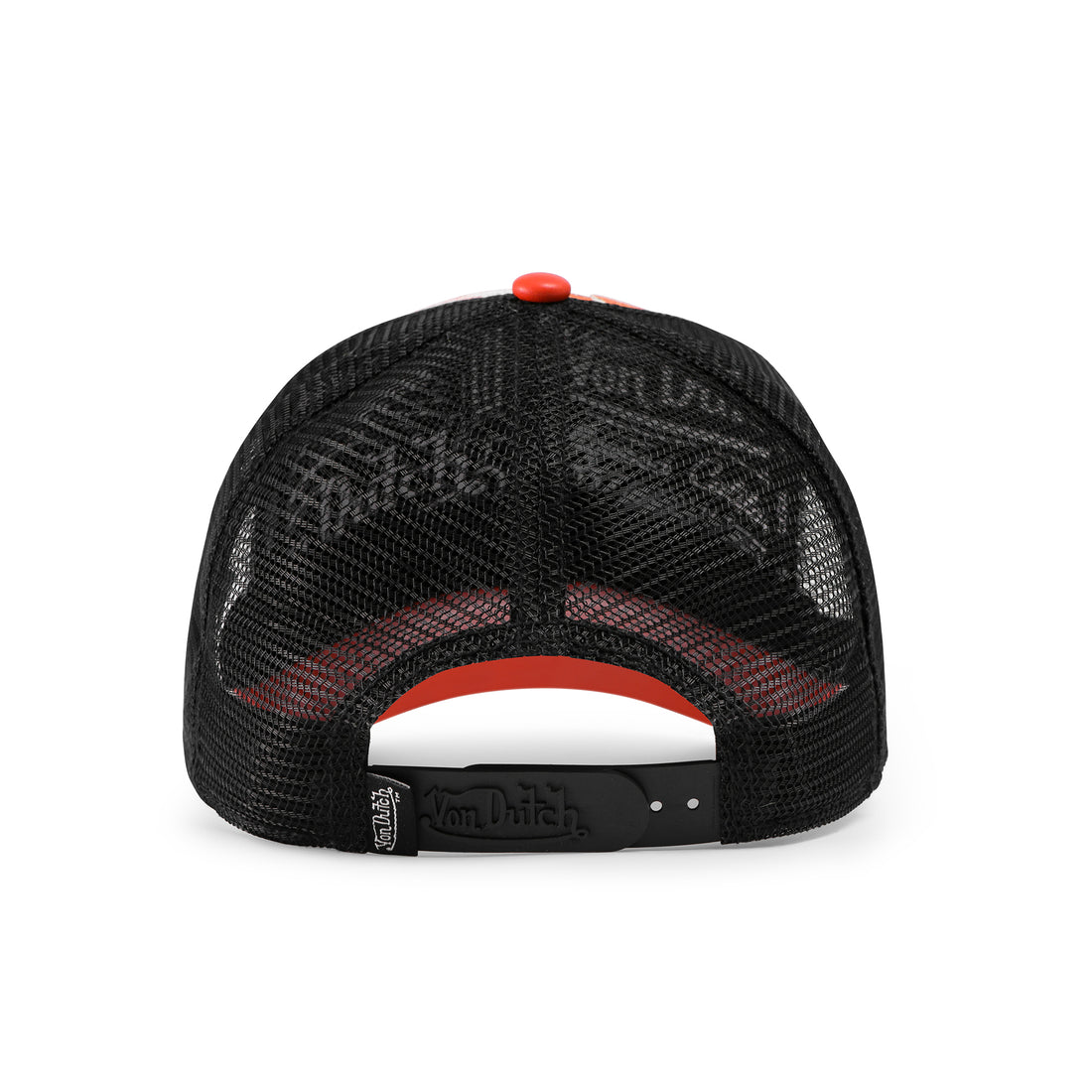 Vegan Pony Hair Trucker Hat -Orange Cow Print — image 4