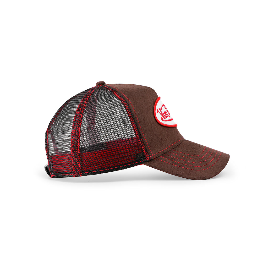 Brown & Red Velvet Trucker Hat — image 4