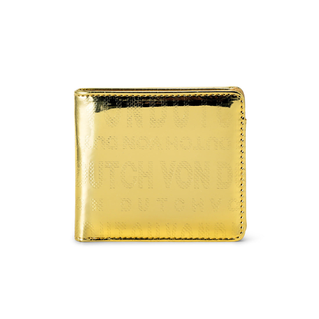 Mirror Logo Bi-fold Wallet - Gold — image 1