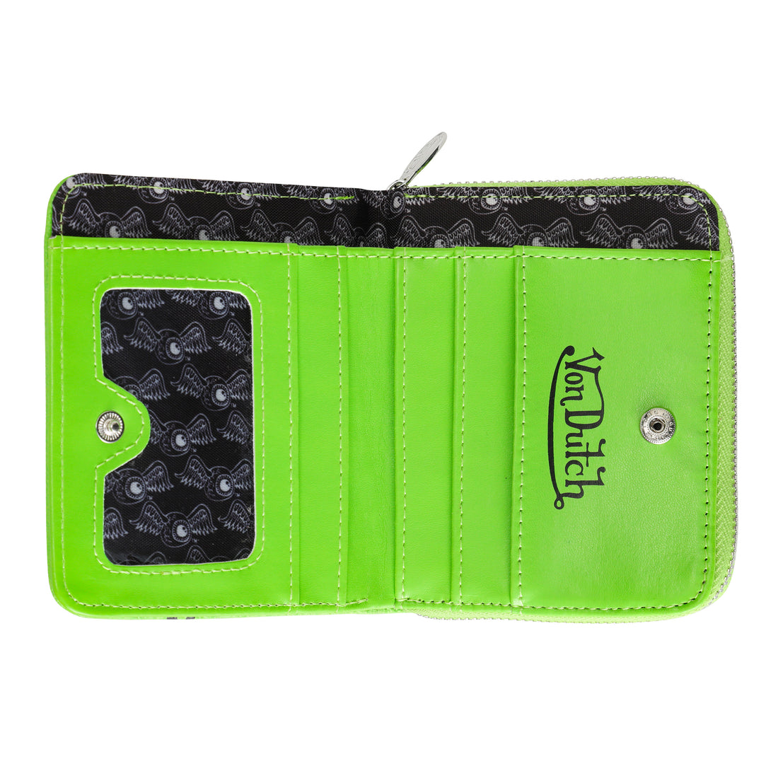 Flying Eye Signature Zip-up Wallet - Green