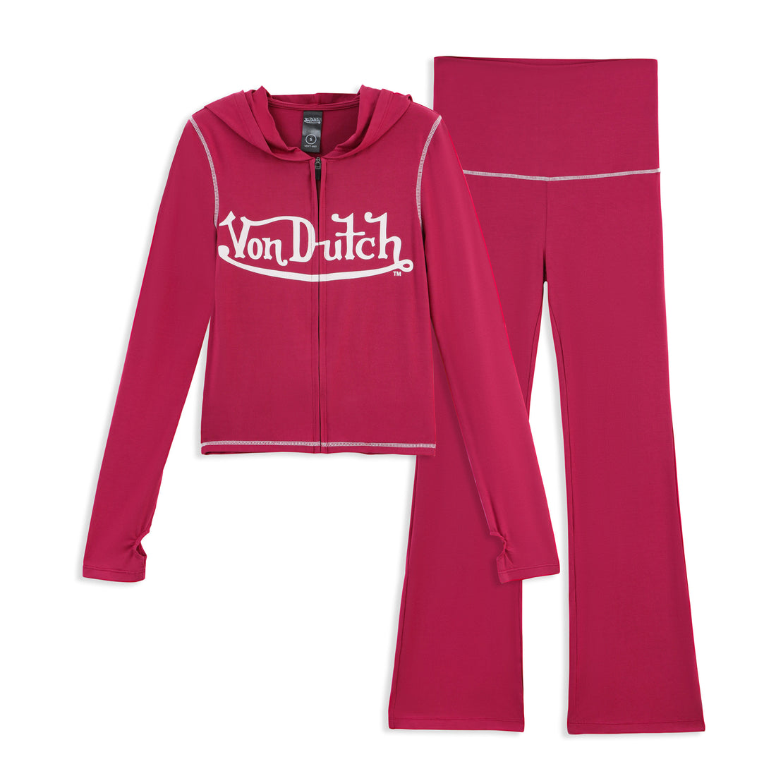 VON DUTCH ROXY TOP - MERLOT